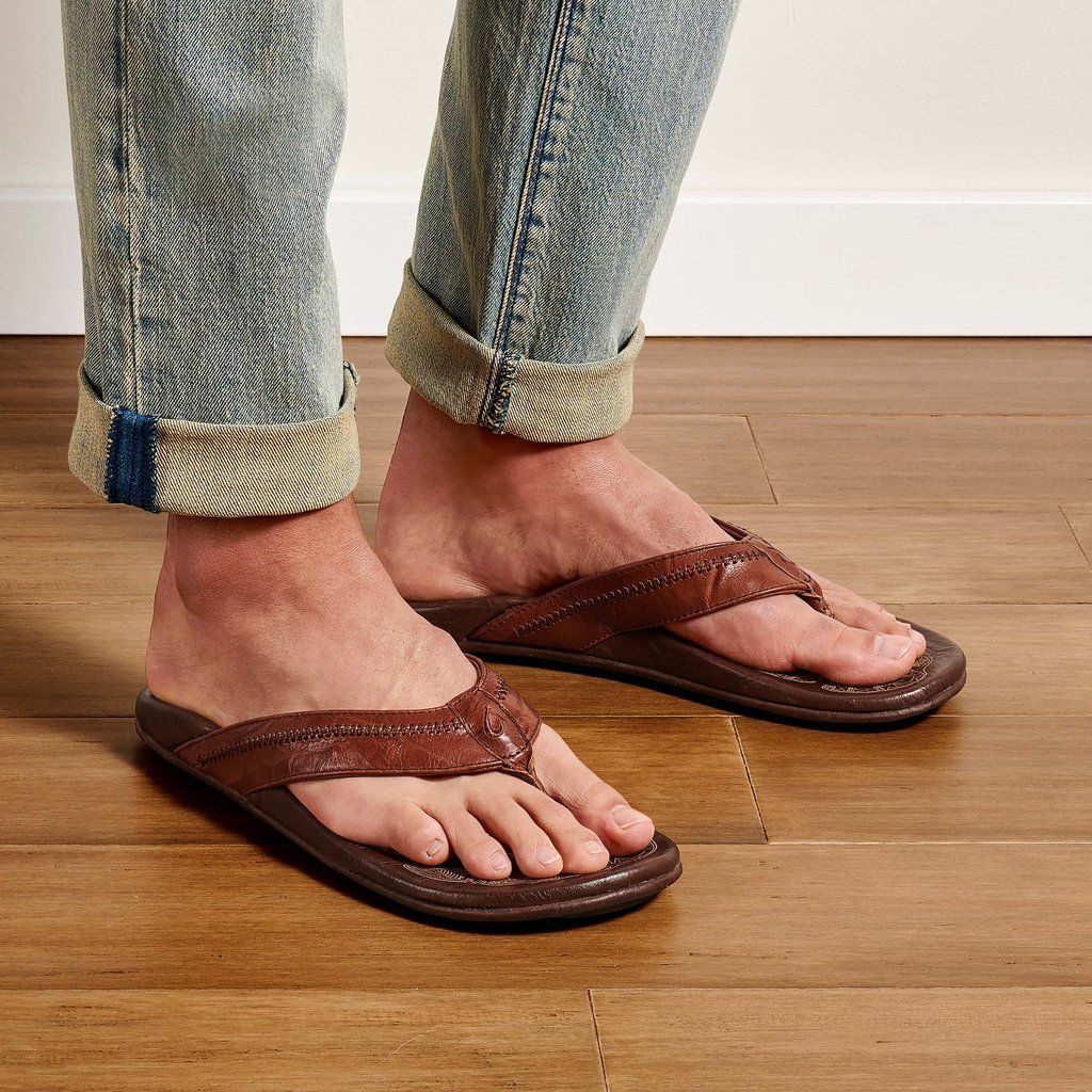 Sandalias Olukai Hiapo - Chanclas Hombre Cafes 20354-107